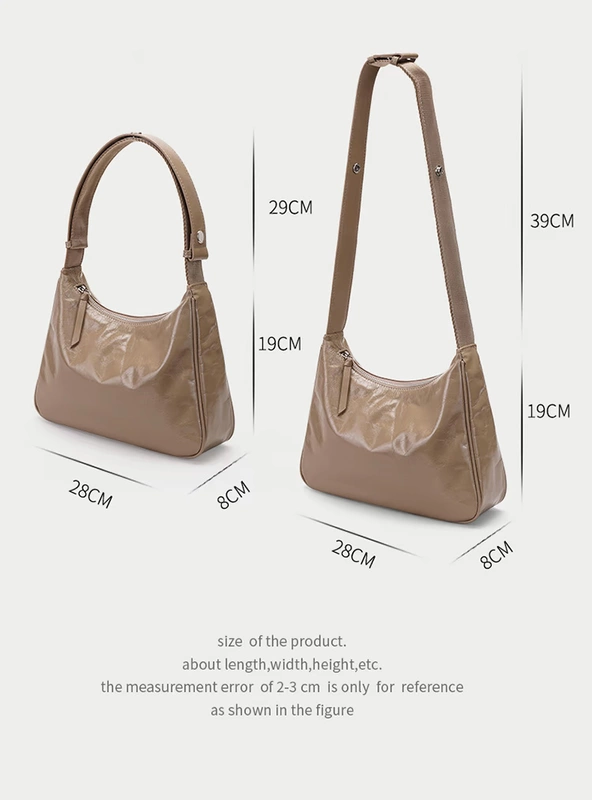 Túi đeo nách nhỏ ck phụ nữ 2020 mới hợp thời trang niche retro baguette bag túi trung niên túi da đeo vai phụ nữ - Túi xách nữ