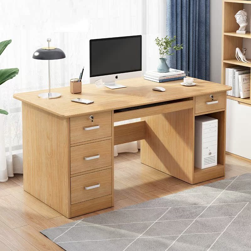 Nordic computer desk home desktop desk with drawer and lock bedroom 14 meters long simple student desk