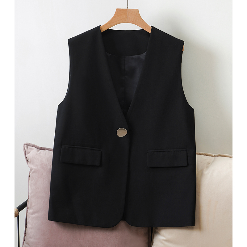 Chaldllen Fashionable Women's Suit Vest New V-Neck Spring and Autumn Outerwear Trendy Niche Versatile 859 Chaldllen Fashionable Women's Suit Vest New V-Neck Spring and Autumn Outerwear Trendy Niche Versatile 859