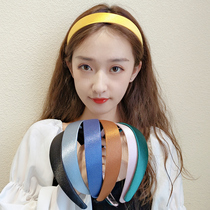 Girl Net red sweet headband Korean macaron pure color hoop simple Joker pressure hair Head Cave temperament hair card female