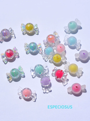 Браслет из бисера ручной работы, акриловые мультяшные бусины, аксессуар, аксессуары, DIY, 22мм, 40 шт