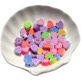 Глина в форме сердца, бусины, аксессуар, аксессуары, браслет, 10мм, градиент