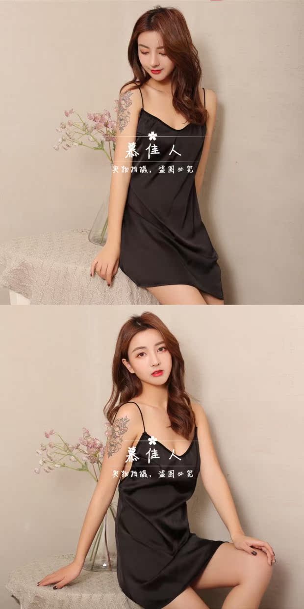 Đồ ngủ gợi cảm nữ mùa hè băng lụa backless dây đeo váy ngủ nóng người lớn gợi cảm đồ lót cực cám dỗ tâm trạng quần áo người váy xuông phong cách