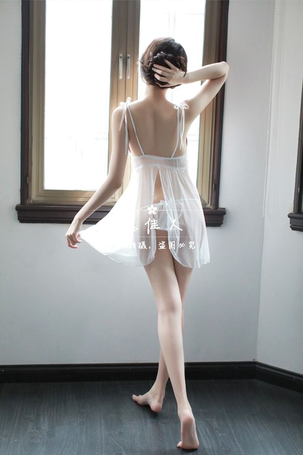 Bộ đồ ngủ công chúa gợi cảm búp lụa công chúa ăn mặc gợi cảm sau khi chia váy ngủ đầy đủ trong suốt nữ gợi cảm dây đeo váy đầm Sao váy ngủ lụa tơ tằm
