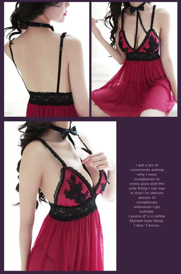 2018 nụ mới gạc lụa thêu dây đeo váy ngủ gợi cảm backless đồ ngủ cám dỗ trong suốt bộ đồ lót gợi cảm váy ngủ đẹp