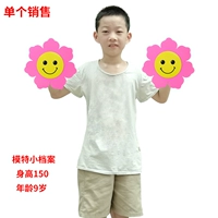 23 см. Большой лепесток розовый улыбающийся лицо солнечный цветок