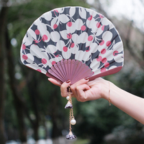 Mogan fan original true silk shell fan retro folding fan matching qipao new Chinese companion gift giving bestie