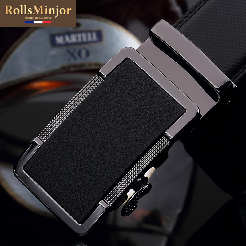 High-end brand men's leather belt automatic buckle new business dress belt first layer cowhide casual trousers trendy