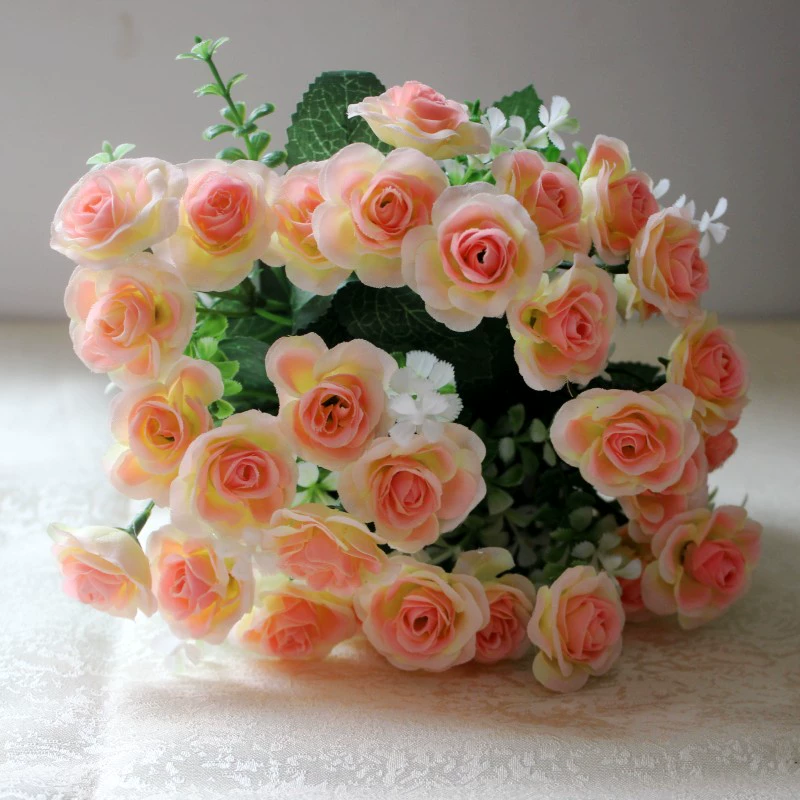 Mô phỏng Hoa hồng Hoa nhân tạo Hoa lụa cao cấp Hoa để bàn Đặt hoa Vũ điệu Trang chủ Phòng khách Hoa trang trí - Hoa nhân tạo / Cây / Trái cây