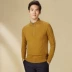 Áo khoác len nam dệt kim cổ điển Hàn Quốc hoang dã dài tay cổ tròn 2018 áo len len mùa thu và mùa thu áo cardigan nam Cardigan