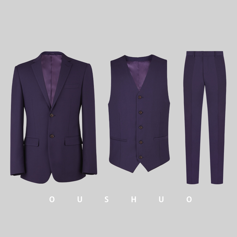 Suit phù hợp với nam giới phù hợp với ba mảnh bộ sửa chữa của Hàn Quốc phiên bản của doanh nghiệp chính thức mặc chuyên nghiệp mặc cho chú rể làm việc chiếc váy cưới