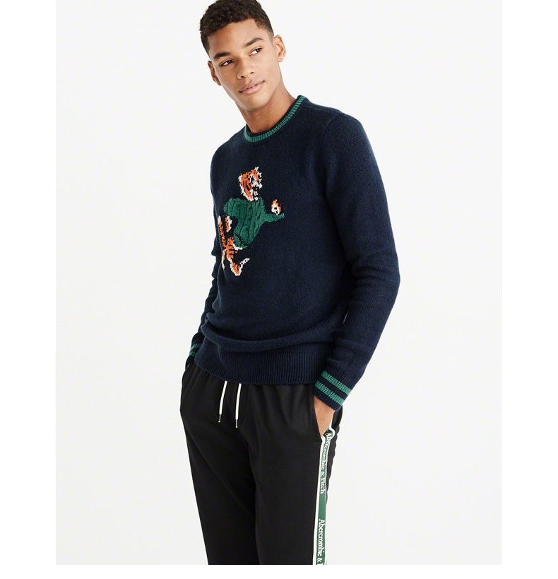 Abercrombie & Fitch Men College College Kiểu đan áo len 226776 AF áo khoác nam cao cấp nhập khẩu