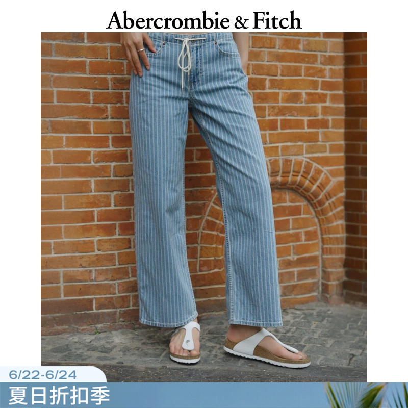 Af American-Style Lightweight Low-Waist Striped Linen Denim Blend Jeans 26 Spring/Summer Women's Clothing 155-6922 Af American-Style Lightweight Low-Waist Striped Linen Denim Blend Jeans 26 Spring/Summer Women's Clothing 155-6922