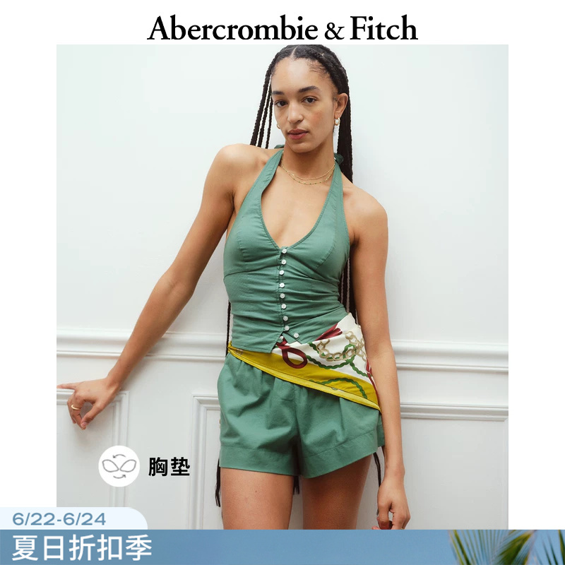 Af American-Style Design Halter V-Neck Backless Camisole with Chest Pads 26 Summer New Women's Clothing 140-6333 Af American-Style Design Halter V-Neck Backless Camisole with Chest Pads 26 Summer New Women's Clothing 140-6333