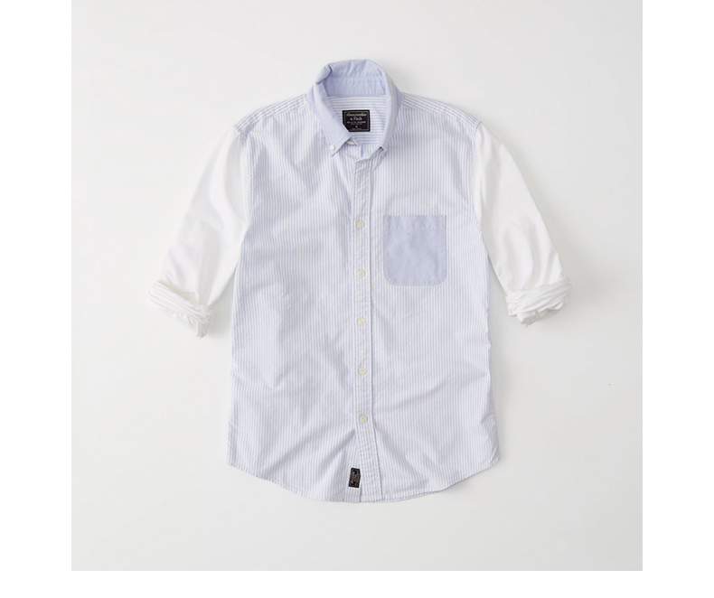 Abercrombie & Fitch Áo khâu nam Oxford 215950-1 AF áo sơ mi công sở