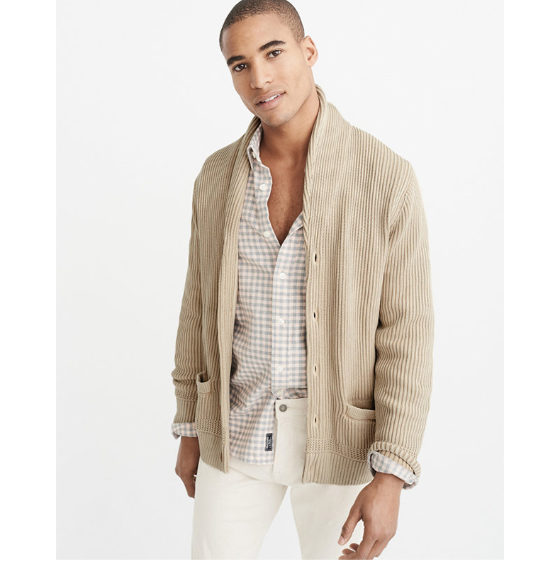 Áo len nam giới đặc biệt theo mùa của Abercrombie & Fitch Cardigan 189616 AF