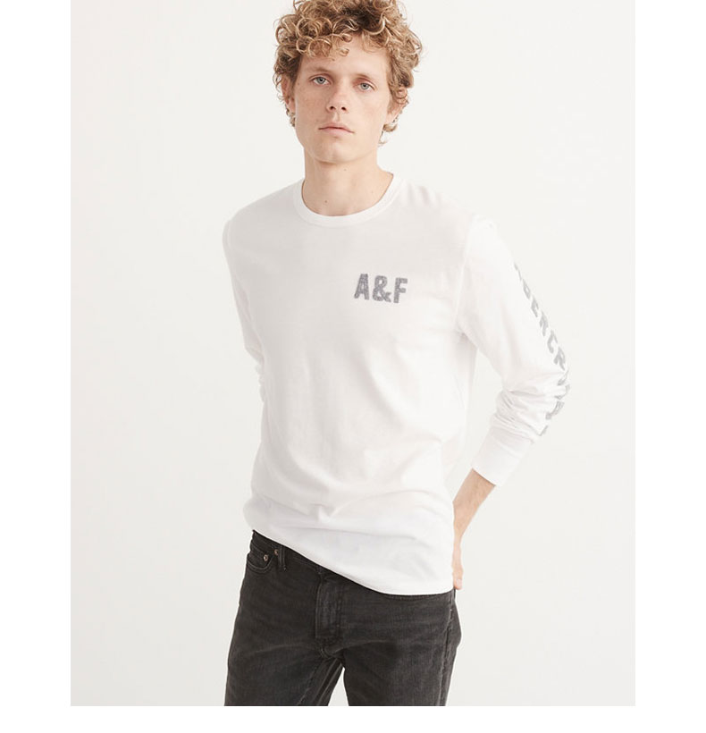 Biểu tượng đặc biệt dành cho nam giới của Abercrombie & Fitch Logo dài tay áo 169865 AF