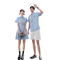 Class uniform suit college style summer school uniform sports meeting summer dress junior high school high school student graduation skirt jk uniform