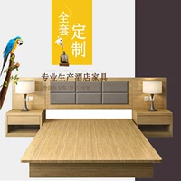 Khách sạn nội thất khách sạn giường tiêu chuẩn phòng đầy đủ tùy chỉnh căn hộ cho thuê phòng khách sạn khăn trải giường 1,5 m phòng khách giường kệ tivi gỗ