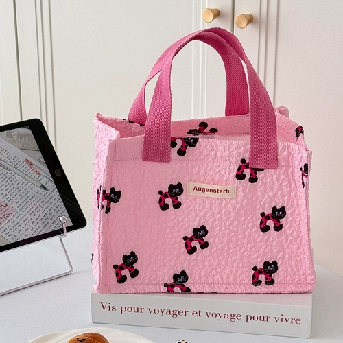 Мультяшный шоппер, вместительная и большая сумка для ланча, барсетка, льняная сумка, сумка для еды