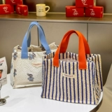 Мультяшный шоппер, вместительная и большая сумка для ланча, барсетка, льняная сумка, сумка для еды