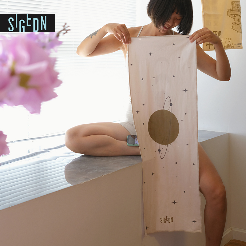 Sigedn Yoga Hand Towel Absorbs Sweat and Wipes Sweat, Quick-Drying Gym Running Portable Sports Towel Sweat Towel