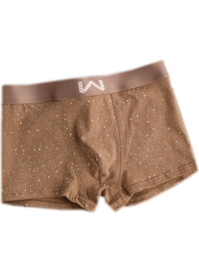 Trendige brandneue Herrenunterwäsche aus reiner Baumwolle mit Sternenmuster, trendige personalisierte Jungenshorts aus reiner Baumwolle