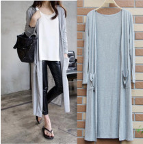 2020 Spring Summer New Modal Sunscreen Cardigan Pocket Long Sleeve Slim Loose Outer Shawl