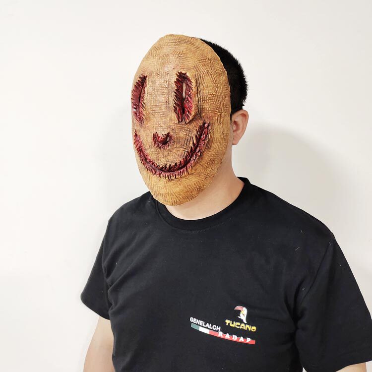 Halloween horror mask ghost face rotten face haunted house escape room npc dress up party game reasoning props