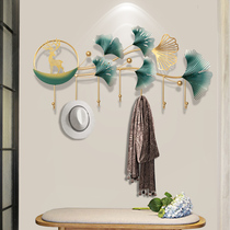 Simple coat hook behind the door porch storage wall metal hanger modern household creative light luxury wrought iron hook