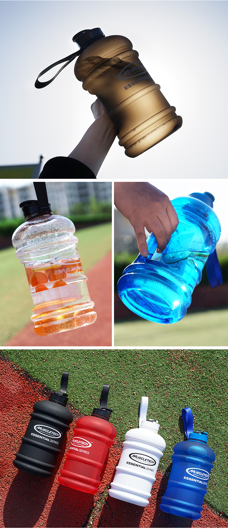 Thể thao chai nhựa tập thể dục cup công suất lớn nam sinh viên di động ngoài trời chai nước lớn 2.2l lít không gian cup