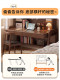 Solid Wood Computer Desk, Desk, Bookshelf, Integrated Student Study Table, Home Office Desk, Liftable Bedroom Writing Table