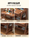 Solid Wood Computer Desk, Student Desk and Chair, Home Adjustable Study Table, Bedroom Desk with Drawers, Writing Desk, Office Desk
