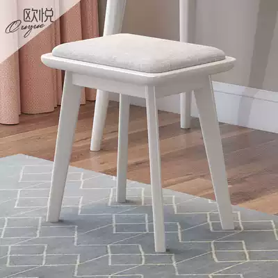 Nordic solid wood makeup chair home Modern simple makeup stool bedroom adult chair makeup table cloth stool stool
