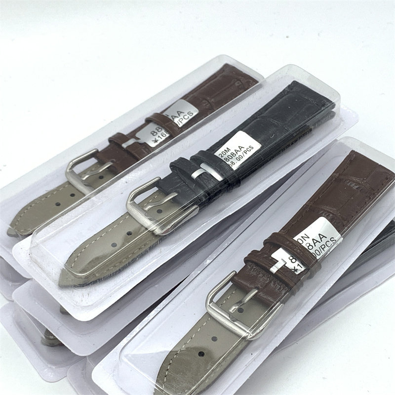 Watch accessories genuine leather leather watches with needle buckle waterproof bamboo knotred leather strap Men and women Watch Necklace With Black Brown