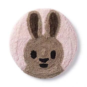 Animal cushion chair cushion flocked round non-slip cushion rabbit plush cushion children cartoon cute cushion