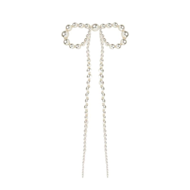 Elegante Dulce Mujeres Nudo De Lazo Perla De Imitación Pinza Para El Cabello display picture 10