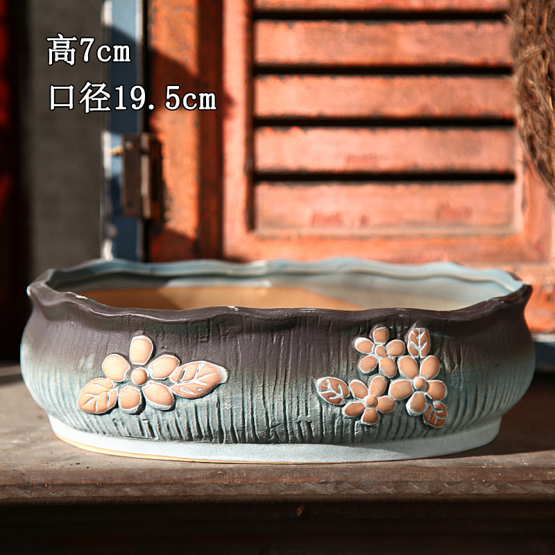 Fleshy flower pot home of large diameter ceramic package mail coarse pottery breathable creative oversized specials platter big yards