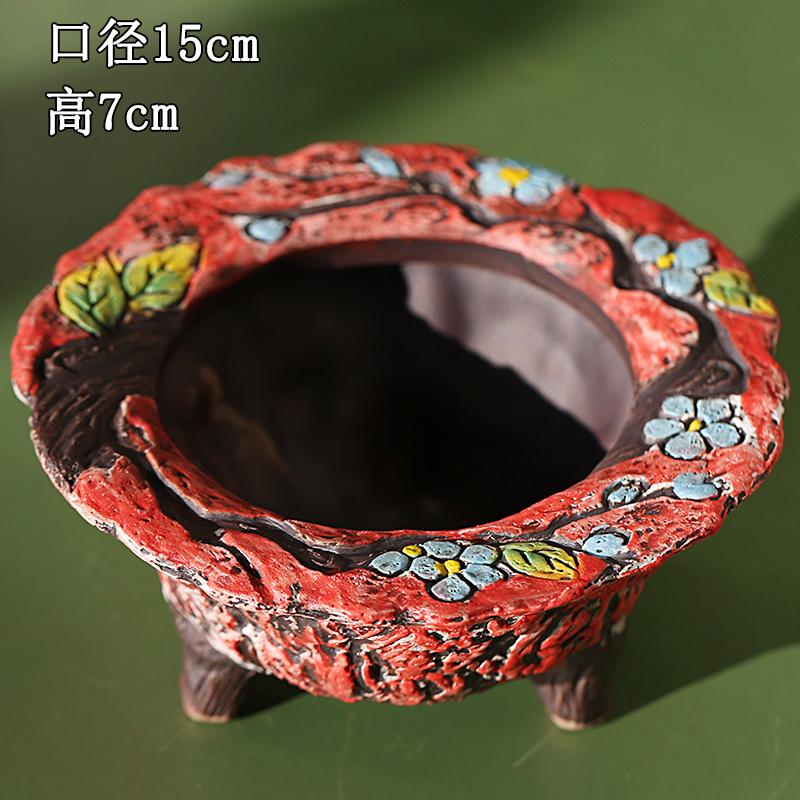 Creative delay xi hand - made fleshy flower pot through pockets pottery decorated character modelling spread of the big flower pot