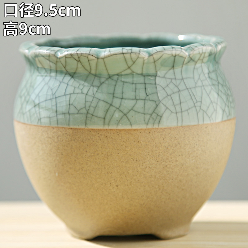 Flowerpot coarse pottery large clearance sale Chinese wind move household green the plants potted package mail big Flowerpot more than other meat