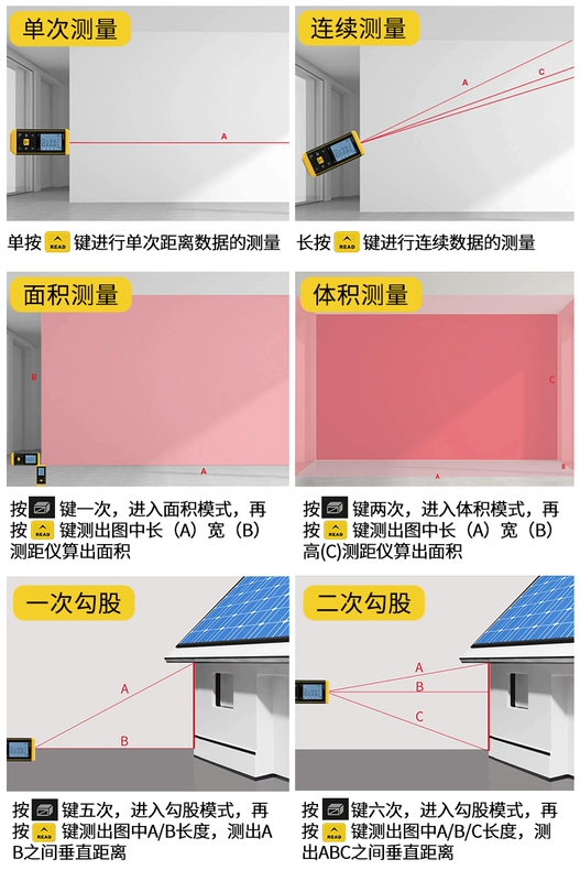 Deli đo khoảng cách bằng laser cầm tay có độ chính xác cao thước laser điện tử đo hồng ngoại thước đo khoảng cách DL331040