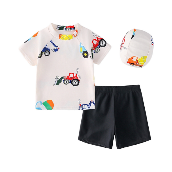 
Children's swimsuits boys 2024 new split cute training swimsuits for small and medium-sized boys quick-drying fashionable swimsuits