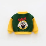 Детская осенняя модная куртка, бейсбольная форма, термобелье для раннего возраста, кардиган, 1-3 лет, в западном стиле