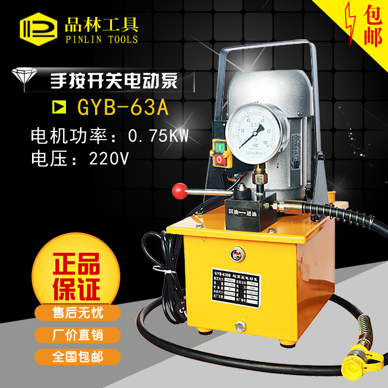Portable ultra high pressure electric hydraulic pump solenoid valve pedal pumping station small single double tubing oil press pump