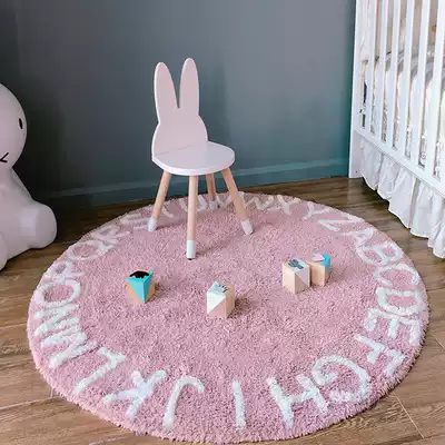 INS wind Nordic 26 letter round floor mat Children's game mat Tent floor mat Children's room soft
