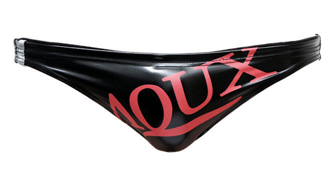 Japan AQUX brand men's swimsuit WaterPolo imitation leather material sexy swimming trunks Bikini low waist triangle