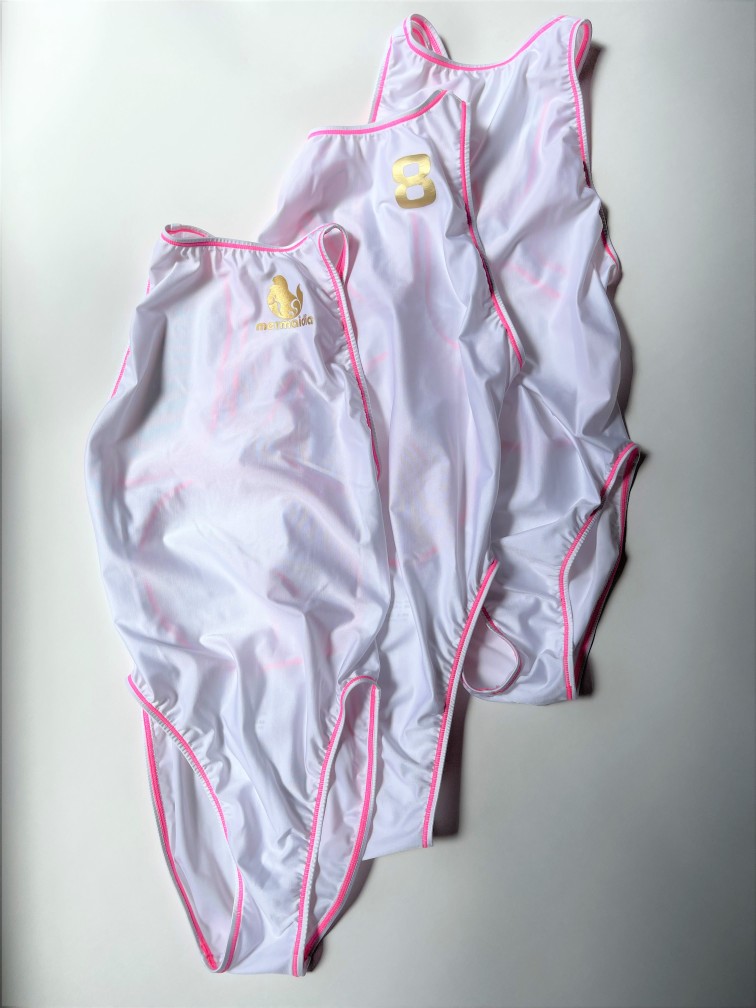 Japan asics classic with the same competitive swimsuit women wet water transparent high fork one-piece swimsuit sexy student swimsuit