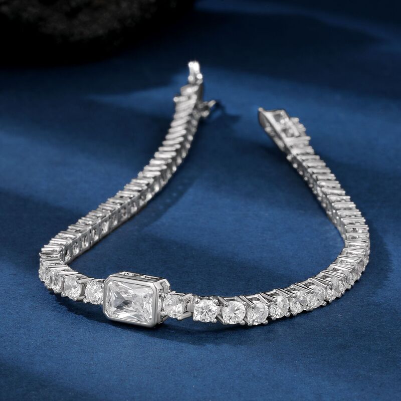 S925 Sterling Silver Inlaid Zircon Bracelet, Gold and White Gold Tennis Clasp, Popular on Amazon for Export S925 Sterling Silver Inlaid Zircon Bracelet, Gold and White Gold Tennis Clasp, Popular on Amazon for Export
