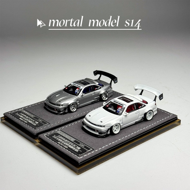 Mortal Model 1:64 Nissan S14 V1 Silver White Alloy Car Model Mortal Model 1:64 Nissan S14 V1 Silver White Alloy Car Model
