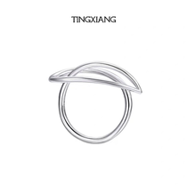 Listen to the fragrance deconstructed winding ring Sterling silver female cold wind light luxury niche design fashion temperament personality Birthday gift